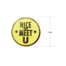 Customized Gold Plated Zinc Alloy Label Metal Badge